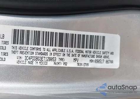 2014 Dodge Journey Sxt из США, поврежденный, VIN 3C4PDDBG3ET128053